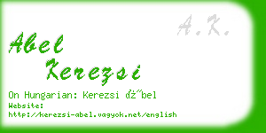 abel kerezsi business card